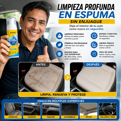 AUTOCLEAN™ – Limpiador en Espuma Multiusos para Autos