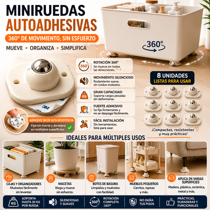 ROLLIX™ – Mueve Tus Muebles Fácil, Rápido y Sin Esfuerzo (8 Unds)