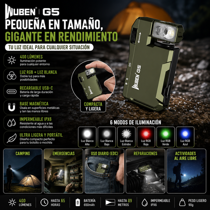 TITANPRO – Linterna LED Recargable Multifunción (TIKTOK)