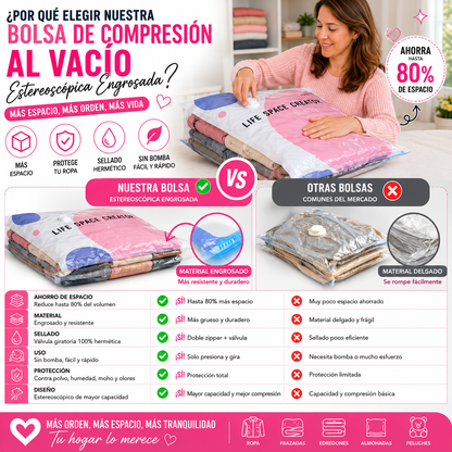 HOGAR FLEX– Bolsa de Compresión al Vacío Sin Bomba