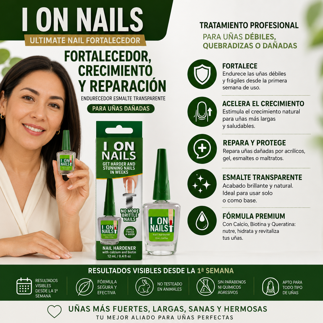 NAILS™ – Fortalecedor, Crecimiento y Reparación para Uñas