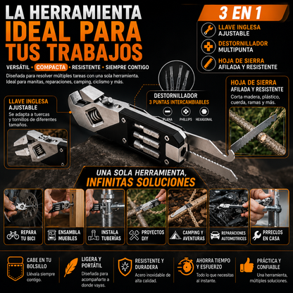 TASKPRO – Multiherramienta de Bolsillo 3 en 1 (TIKTOK)