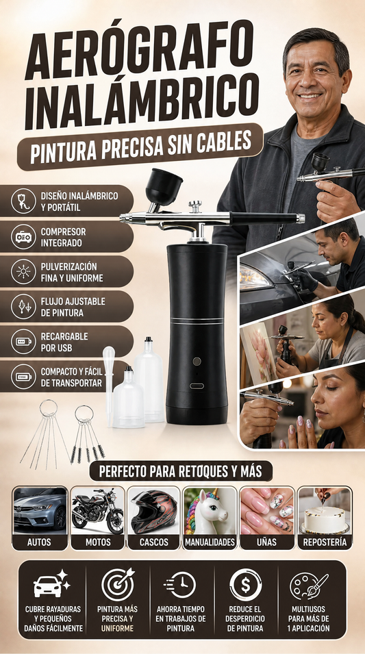 AirCraft™ - Kit Aerógrafo Inalámbrico