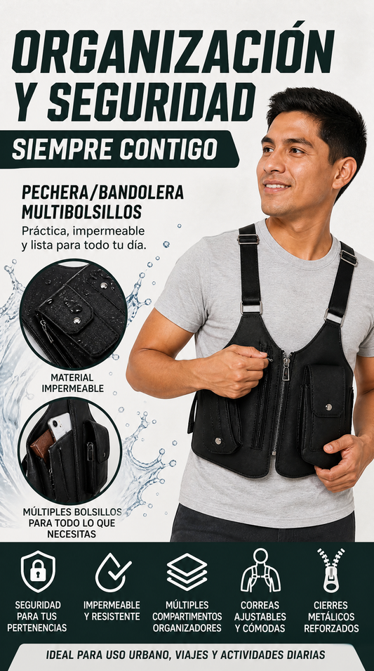 Maverick Pechera Urbana Multi Bolsillos